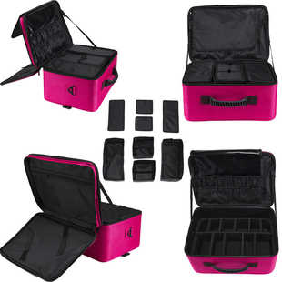 加高款大号隔板化妆箱包手提大容量跟妆师专业美容美发工具箱盒