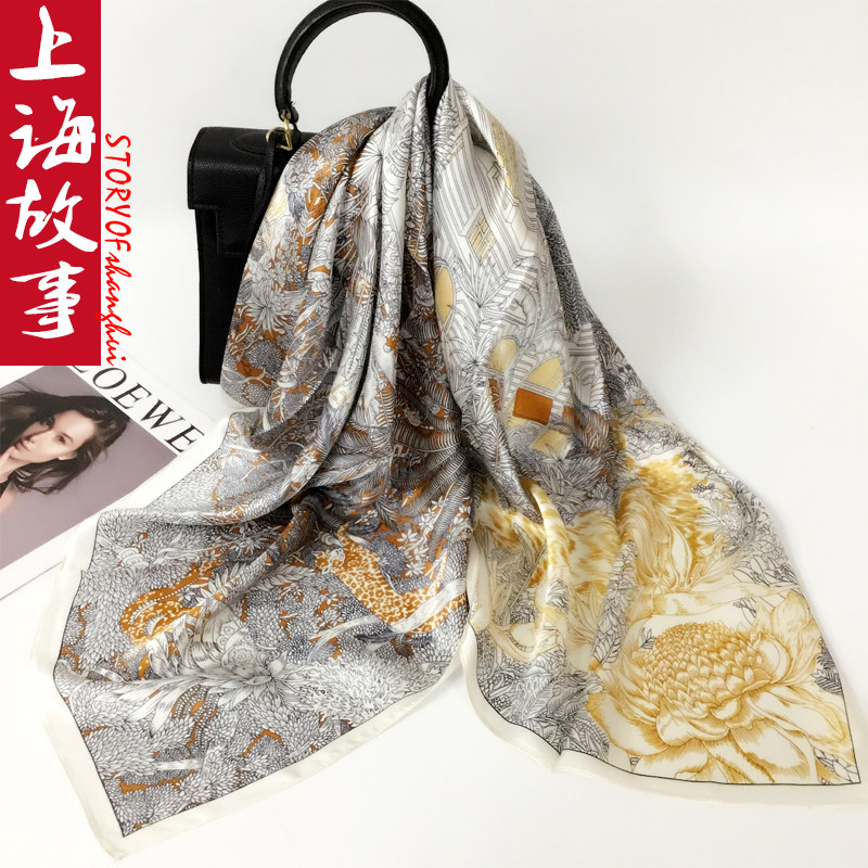 100%真丝桑蚕丝围巾礼盒装