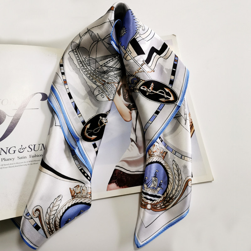 真丝小方巾丝巾女新款秋季冬脖子护颈系脖高级感杭州丝绸高端70