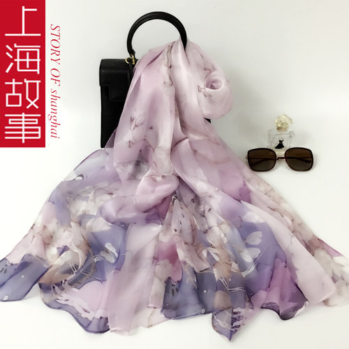 真丝丝巾女春秋季新款