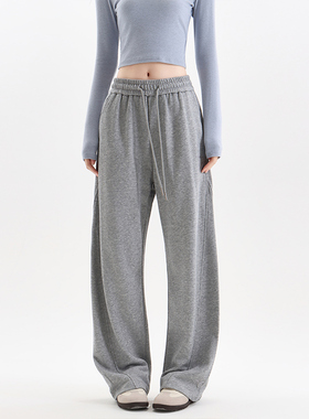 Sparrow Lab 美式小花刺绣直筒阔腿垂感高级感百搭休闲运动卫裤潮