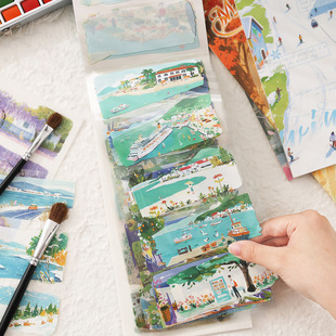 森屿暖树四季 现代简约风手账贴纸书贴画本 赞赏切膜手帐贴纸本