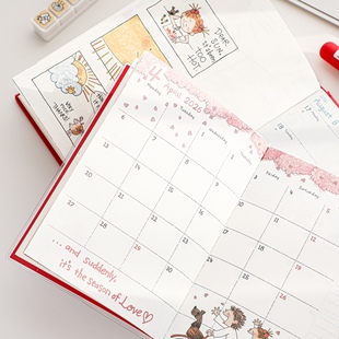 2026年日历本小女孩计划本全年月计划本日本日期记事日历日程本