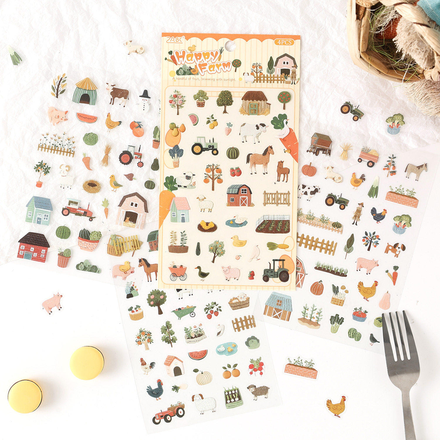 森屿暖树浮生小趣切膜PET手帐贴纸 复古风手账DIY贴画装饰小图案,文具电教/文化用品/商务用品,贴纸/立体贴纸,淘宝优惠券,粉丝福利购,淘宝优惠卷