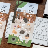 森屿暖树韩国BONITO贴纸手帐素材流浪小猫ins高颜值猫咪手账贴画