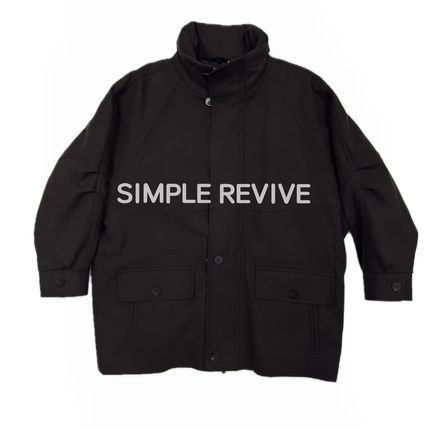 SIMPLE REVIVE  【黑标系列】羊毛呢猎装内胆加棉风衣夹克外套