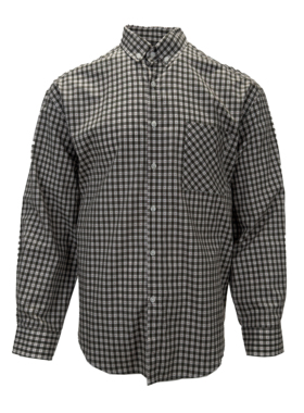 SIMPLE REVIVE 25FW复古立体提花cleanfit手缝线长袖宽松格子衬衫