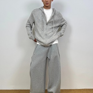 垂感卫裤 SIMPLE 太空棉立体裁剪A字廓形休闲弯刀裤 25FW REVIVE