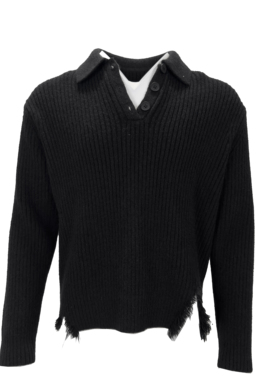 SIMPLE REVIVE 亨利领毛衣男款冬季毛线衫 慵懒高级中性风针织衫