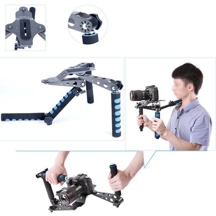 相机变形金刚肩托 手持稳定器单反DV摄像机相机摄影肩扛低拍支架
