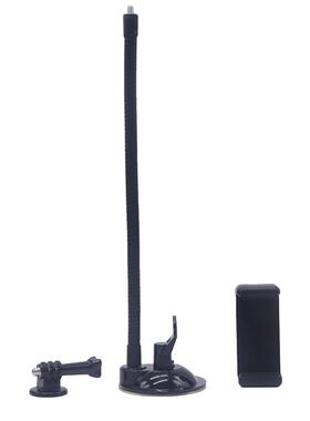 车载拍摄吸盘支架运动相机手机前挡天窗吸盘固定底座万向加长软管