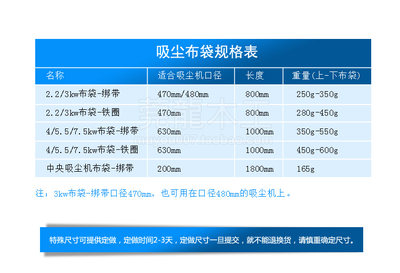 加厚工业吸尘机布袋集尘袋木工集尘器白色布袋套粉尘过滤袋除尘袋