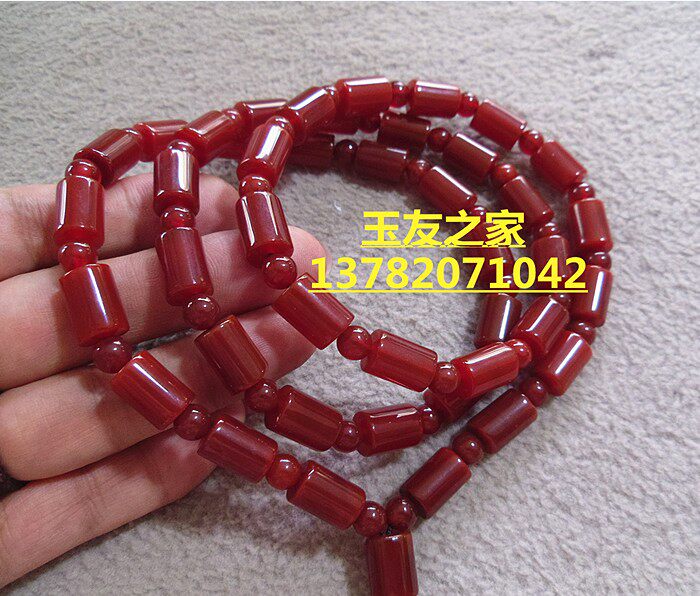 南红玛瑙项链路路通玉坠男女款