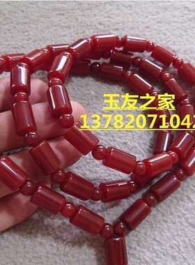 南红玛瑙项链路路通玉坠男女款