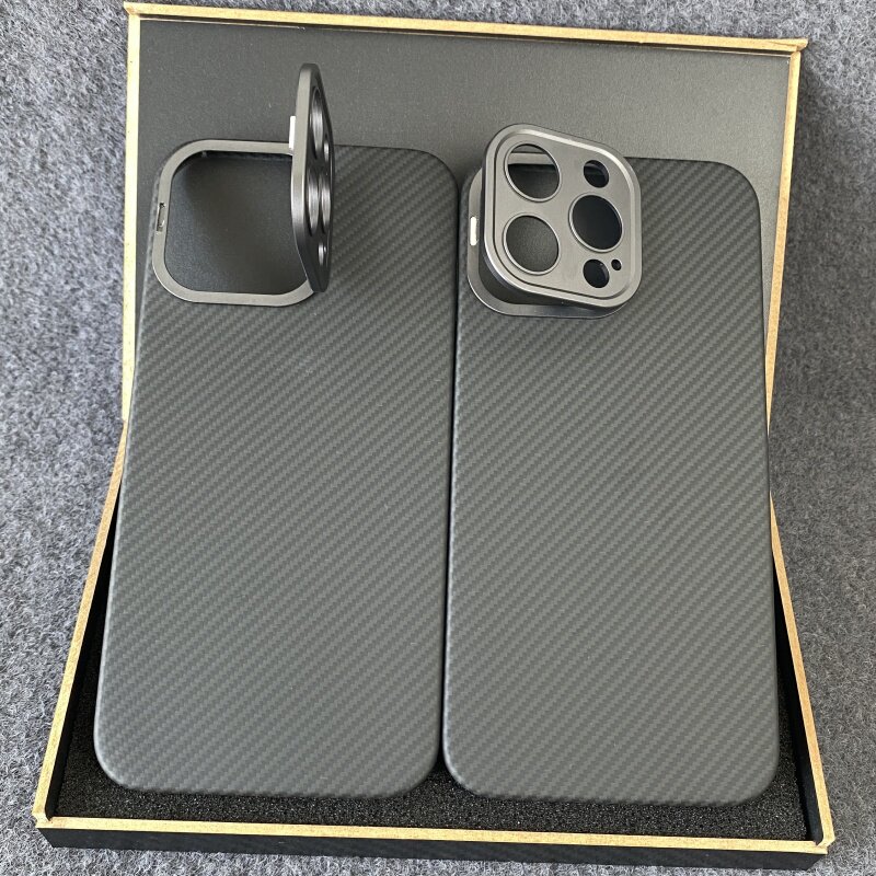 适用新款iPhone16promax凯夫拉手机壳磁吸全包苹果15超薄防摔碳纤维保护套14max磨砂商务正品芳纶防滑男硬壳