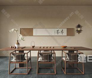 新中式 实木茶桌椅组合轻奢别墅办公室茶台泡茶桌高端定制家具 新款