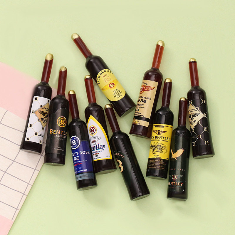 微缩迷你仿真红酒瓶葡萄酒瓶Dollhouse娃娃屋食玩手工DIY配件道具