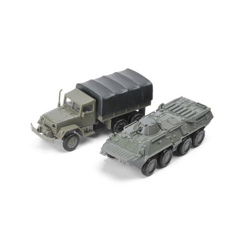 军事m35btr80运输车组装系列