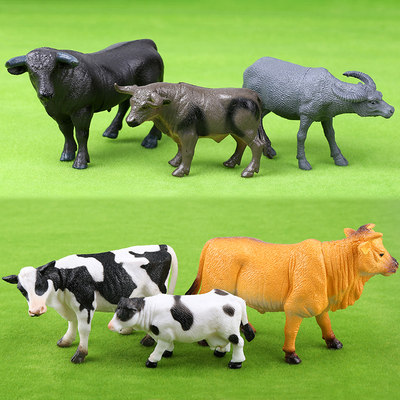 仿真牧场塑料公牛儿童动物模型