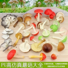仿真蘑菇模型过家家PU蔬菜道具早教教具玩具平菇摆设装饰拍摄布景