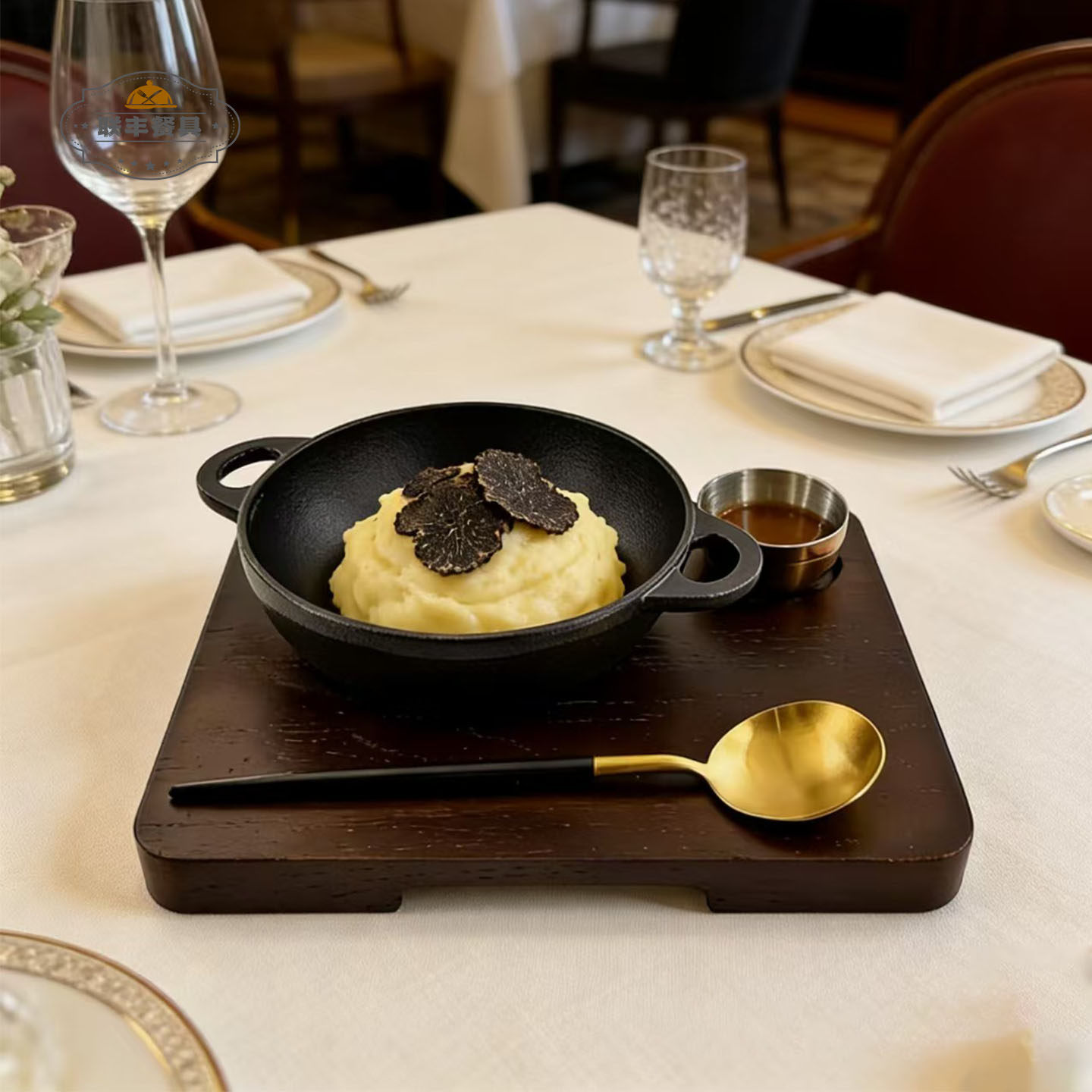 创意网红铸铁双耳小食锅西餐菌菇罗宋冬阴功汤位上不粘云贵川餐具