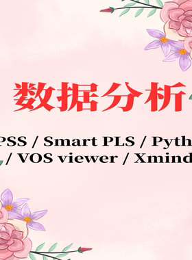 SPSS / Smart PLS / Python / VOS viewer / Xmind等数据分析服务