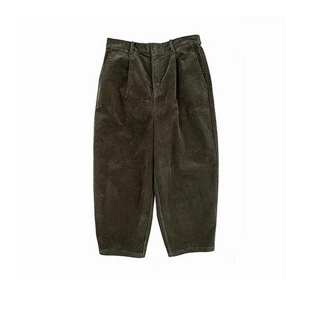 欢喜布衣   春款纯棉灯芯绒面料松紧腰休闲宽松长裤休闲裤