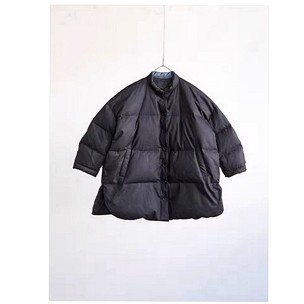 欢喜布衣  冬款墨砚黑双色纯棉轻盈保暖中式感羽绒服宽松长款外套