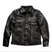 春秋507牛仔茶芯牛皮夹克男翻领多兜阿美咔叽机车真皮皮衣