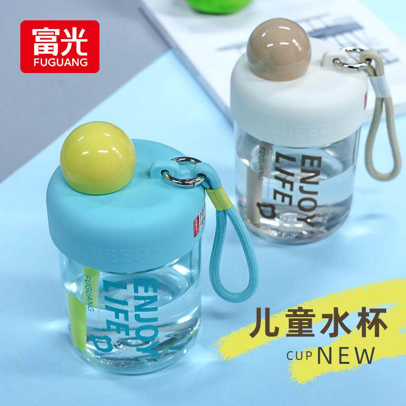 富光FGAA028小圆子时尚运动卡通携带水杯食品PC材质团购定制LOGO