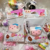 日韩包装 湿软手感粘慢仿真小猫头慢回弹捏捏乐解减压模型