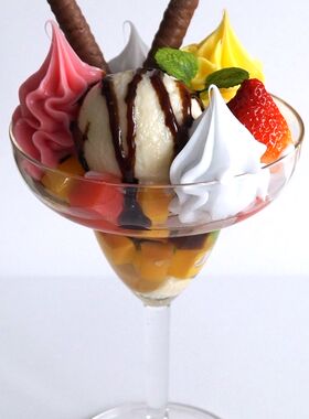 仿真杯装冰激凌ice cream模型道具大雪糕碗假冰淇淋模型甜品雪糕