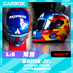 [CarBox] Spark 1:5 F1头盔模型 摆件 威廉姆斯 塞恩斯 2026常规