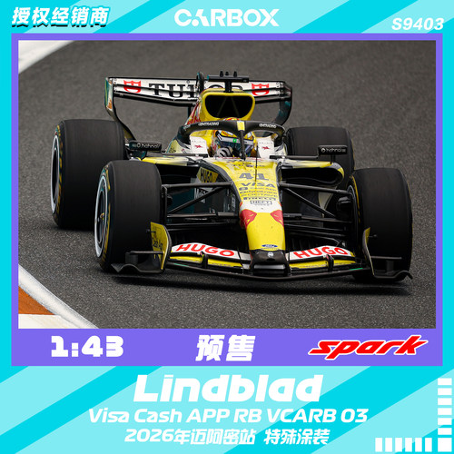 [CarBox] Spark 1:43 F1赛车模型 小红牛 林德布拉德2026迈阿密站