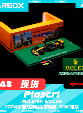[CarBox] Spark 1:43 F1赛车模型 迈凯伦 皮亚斯特里匈牙利 SMC