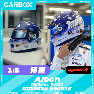 [CarBox] Spark 1:5 F1头盔模型 摆件 威廉姆斯 阿尔本2025 英国