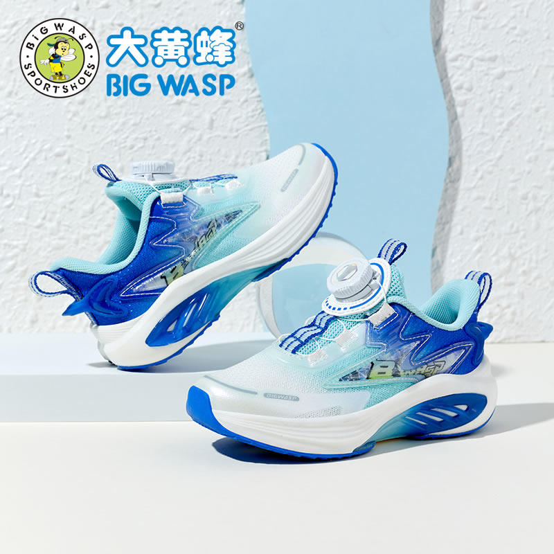 大黄蜂男大童网鞋春款网面透气儿童运动鞋青少年男学生超轻跑鞋潮