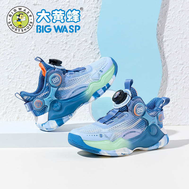 大黄蜂儿童单网篮球鞋男童夏季镂空网眼透气运动鞋防滑实战球鞋潮