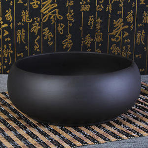 水盂茶洗碗大号紫砂 功夫茶具配件 陶瓷小号复古茶杯洗笔洗水洗碗