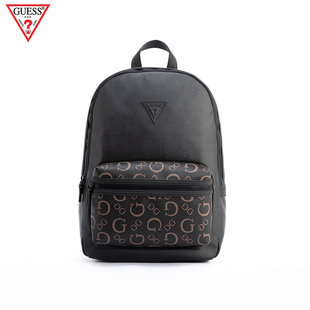 GUESS双肩包2025新款女包包大容量电脑包男士双肩包皮质男书包