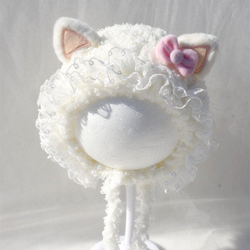 婴儿手工钩织毛线帽秋冬保暖