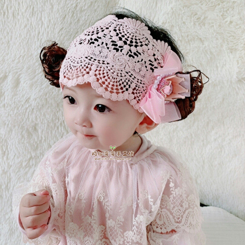 女宝宝韩版公主头饰假发抖音同款