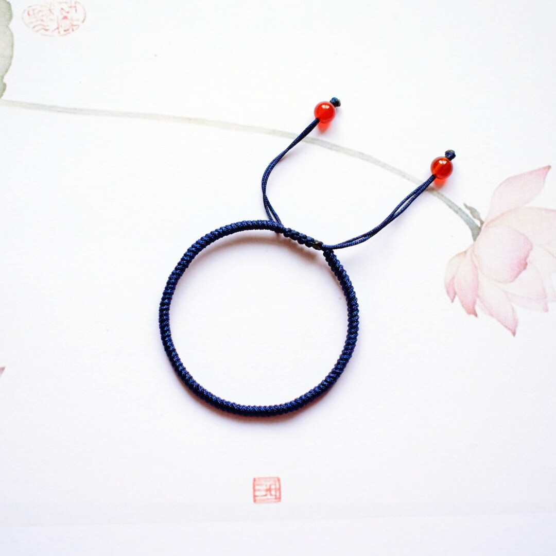 [RED MAKEUP] RED ROPE DIAMOND KNOT SOLID COLOR BRAIDED BRACELET MALE AND FEMALE COUPLES SELF-KNITTED DIY MATERIAL PACKAGE IS SUPER SIMPLE