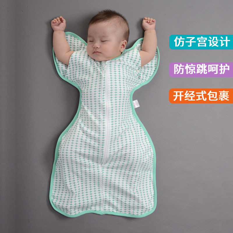 春夏新生儿薄款睡袋男女婴儿睡衣拉链分体睡袋投降式多功能防踢被