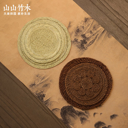 壶垫草编隔热垫防烫桌垫蒲草垫子