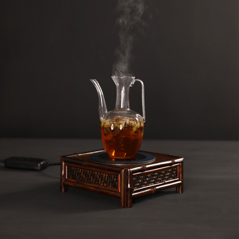 竹炉电陶炉小型静音大功率耐高温自动煮茶器保温煮花茶铁壶八卦震