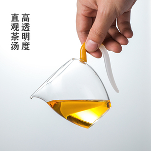 耐热玻璃公道杯孔雀蓝匀杯可电陶炉加热蜡烛加热功夫茶具茶具配件