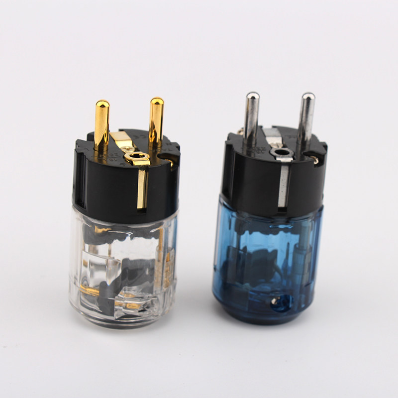 欧亚德系列HIFI音响音箱纯紫铜镀金镀佬镀紫铜欧标发烧电源插头尾