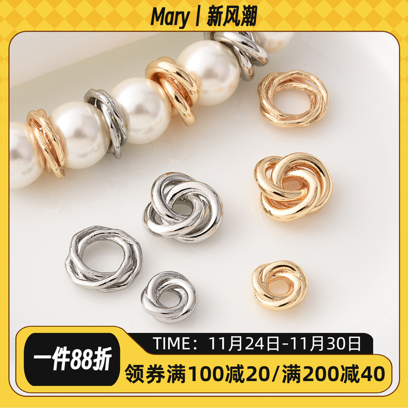 14K包金高保三合花隔珠