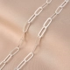 Серебряная длинная цепочка 5*14 мм (один метр)